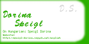 dorina speigl business card